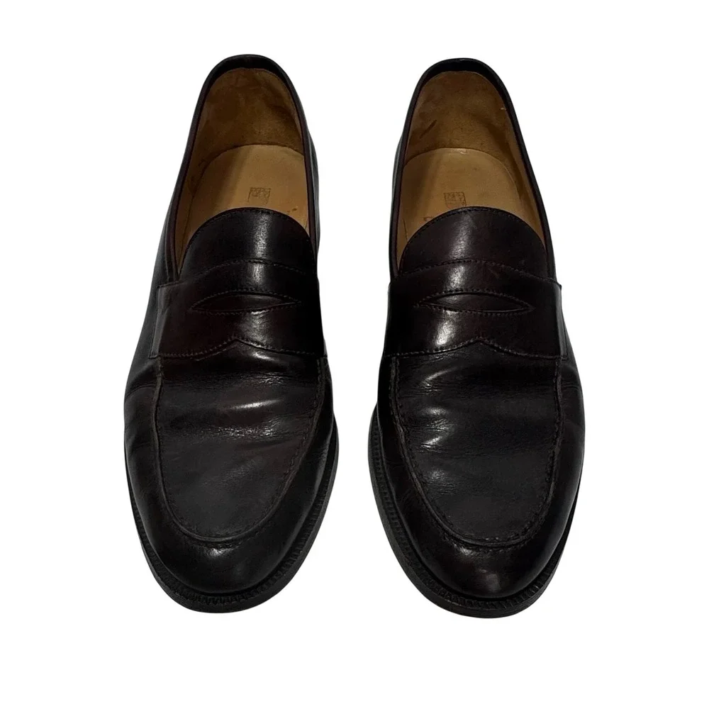 Gravati Loafers Mens 11 N Brown Penny Loafer Leather Hand Made Italy 16474 Dress
